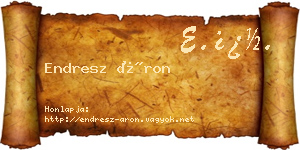 Endresz Áron névjegykártya